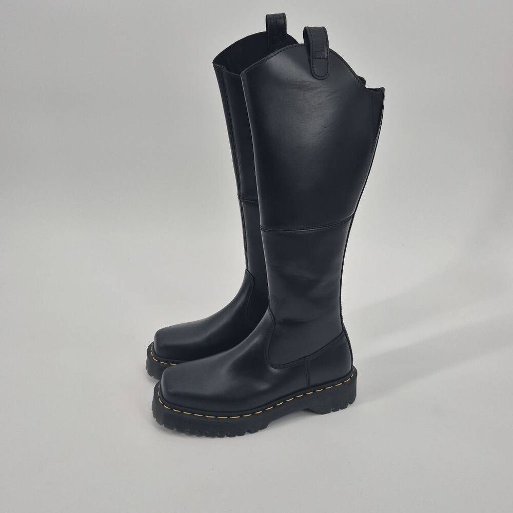Dr Martin's Amaayah Knee High Leather Boots Black Size 7